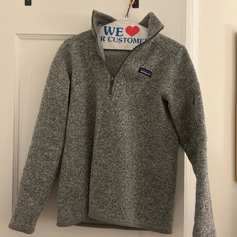 EUC Patagonia Women’s Zip-Up Fleece in Heather Gray, Size L